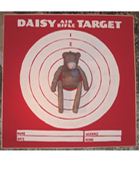 image of target with sock monkey in center by Jennifer Schulman titled Target